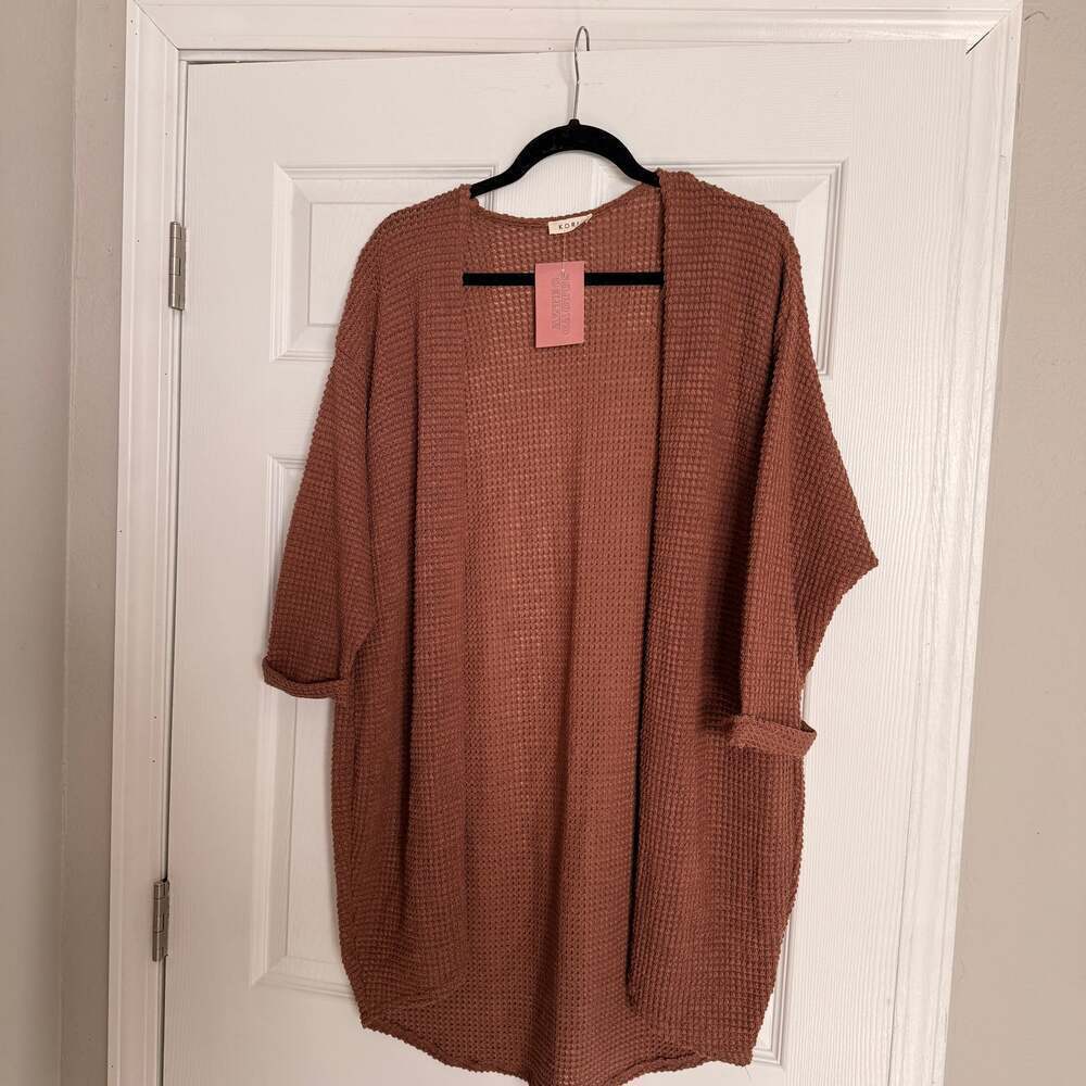 Moody Waffle Cardigan New with Tags